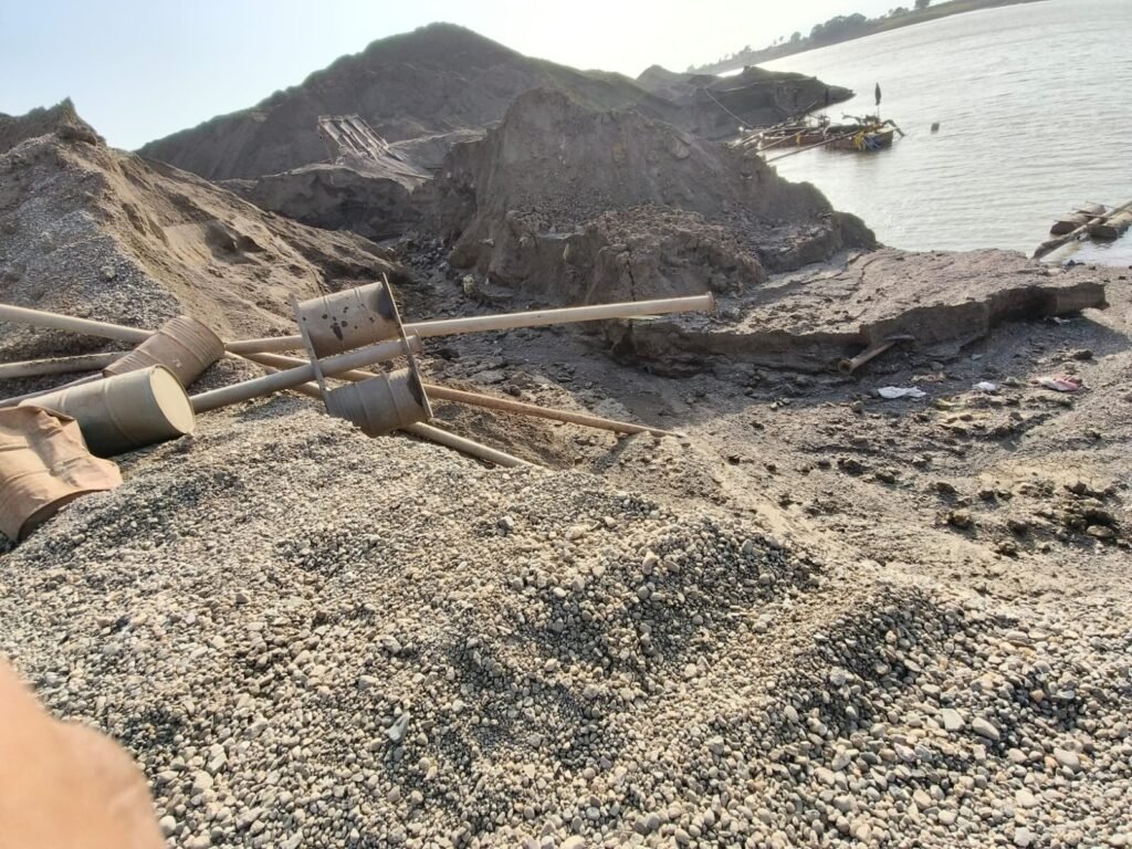 Action against illegal sand stocks at nizar