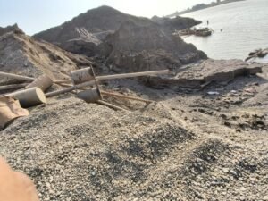 Action against illegal sand stocks at nizar