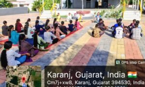 કરંજ ખાતે ૧૨ માં વિશ્વ યોગ દિવસની ઉજવણી : વિદ્યાર્થીઓ અને શિક્ષકોએ સામૂહિક યોગાભ્યાસ કર્યો
