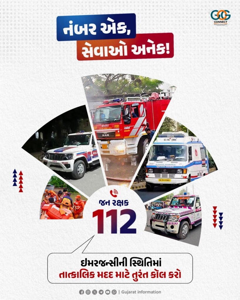 112 જનરક્ષક : સુરક્ષા, સેવા અને સહાય માટે 24×7 પ્રતિબદ્ધ – એક જ નંબર, અનેક સેવાઓ
