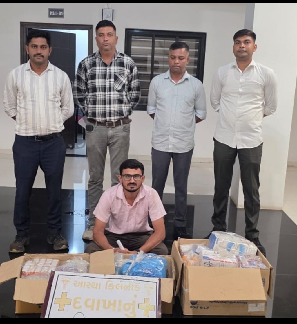 સોનગઢના ચકવાણ ગામેથી હોમિયોપેથિક ડોકટરને એલોપેથિક દવાના જથ્થા સાથે ઝડપી પાડતી એસ.ઓ.જી. તાપી