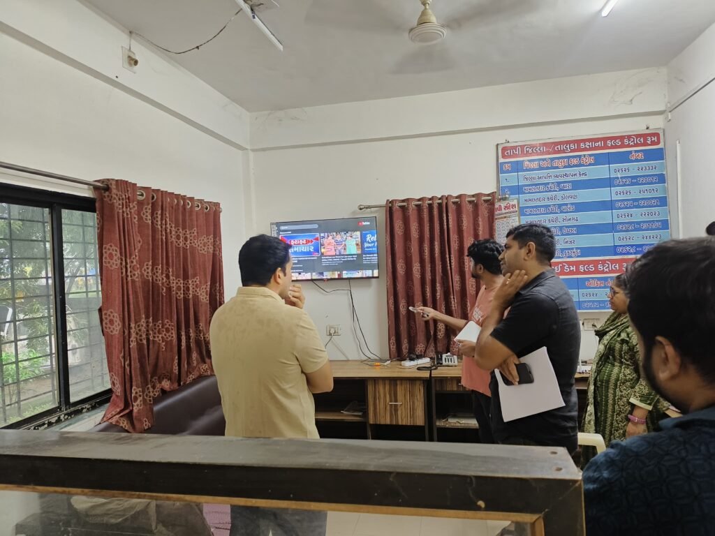 ​તાપી જિલ્લામાં ભારે વરસાદની આગાહી વચ્ચે જિલ્લા આપત્તિ વ્યવસ્થાપન કેન્દ્ર ખાતે વહીવટી તંત્રનું સતત મોનિટરિંગ
