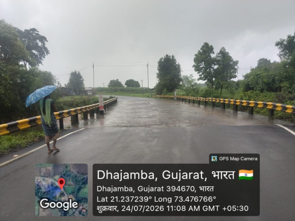 સોનગઢનો આમલીપાડા, ઉખલદા, ધજામ્બા, વેલઝર રોડ વાહનવ્યવહાર માટે પુનઃ શરૂ