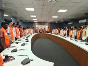 ભારતીય જનતા યુવા મોરચા (BJYM) તાપી જિલ્લાની પ્રથમ કારોબારી બેઠક સંપન્ન