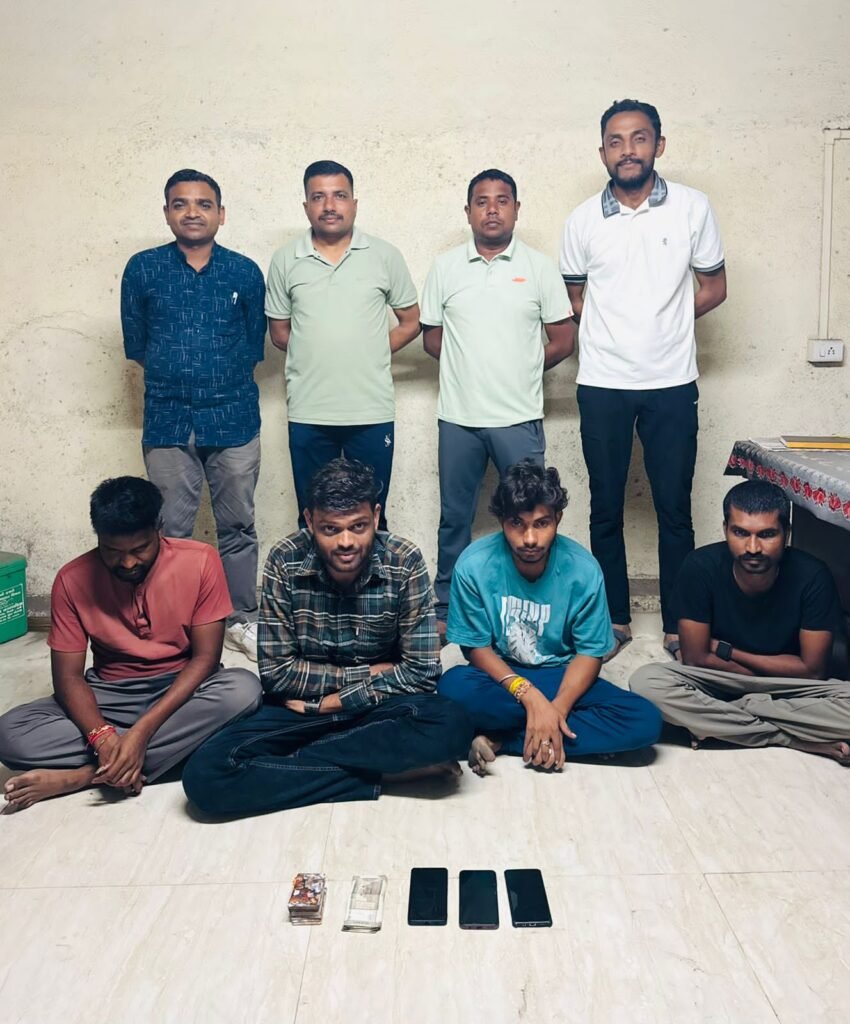 સોનગઢના જમાદાર ફળીયામાં જુગાર રમતા આરોપીઓને ઝડપી પાડતી લોકલ ક્રાઇમ બ્રાંચ તાપી તથા પેરોલ ફર્લો સ્કોડ તાપી