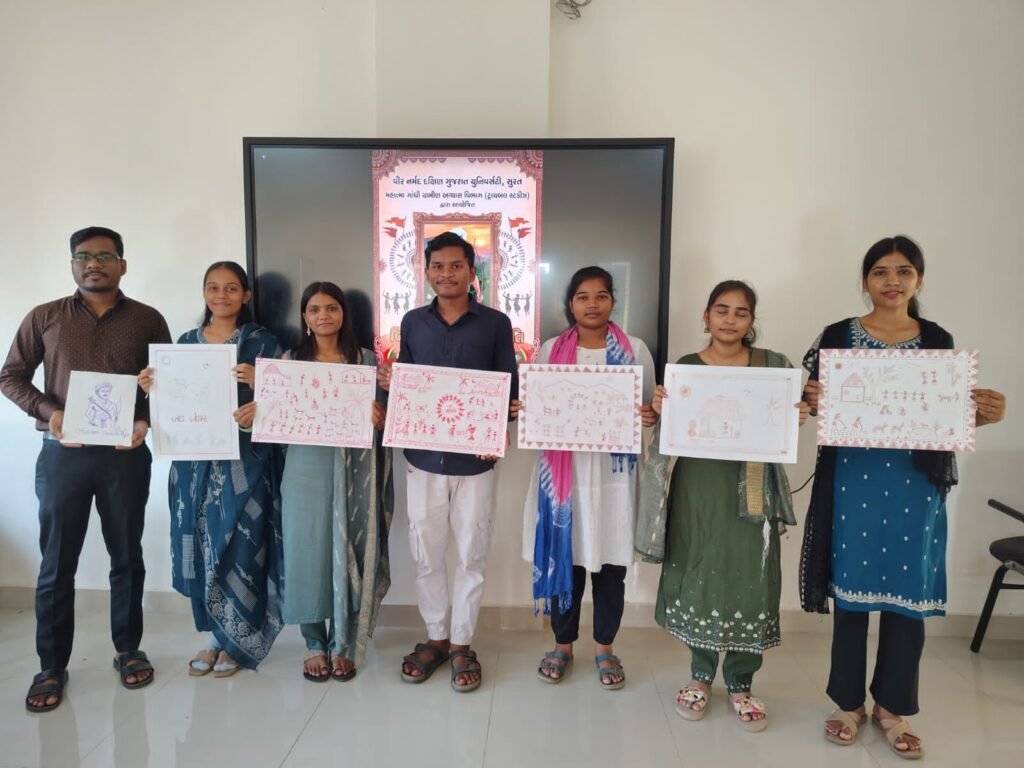 વીર નર્મદ દક્ષિણ ગુજરાત યુનિવર્સિટી સુરતના મહાત્મા ગાંધી ગ્રામીણ અભ્યાસ વિભાગમાં 'જનજાતિ ગૌરવ દિવસ' ઉજવાયો: વિદ્યાર્થીઓએ વિવિધ સ્પર્ધાઓમાં ઉત્સાહપૂર્વક ભાગ લીધો